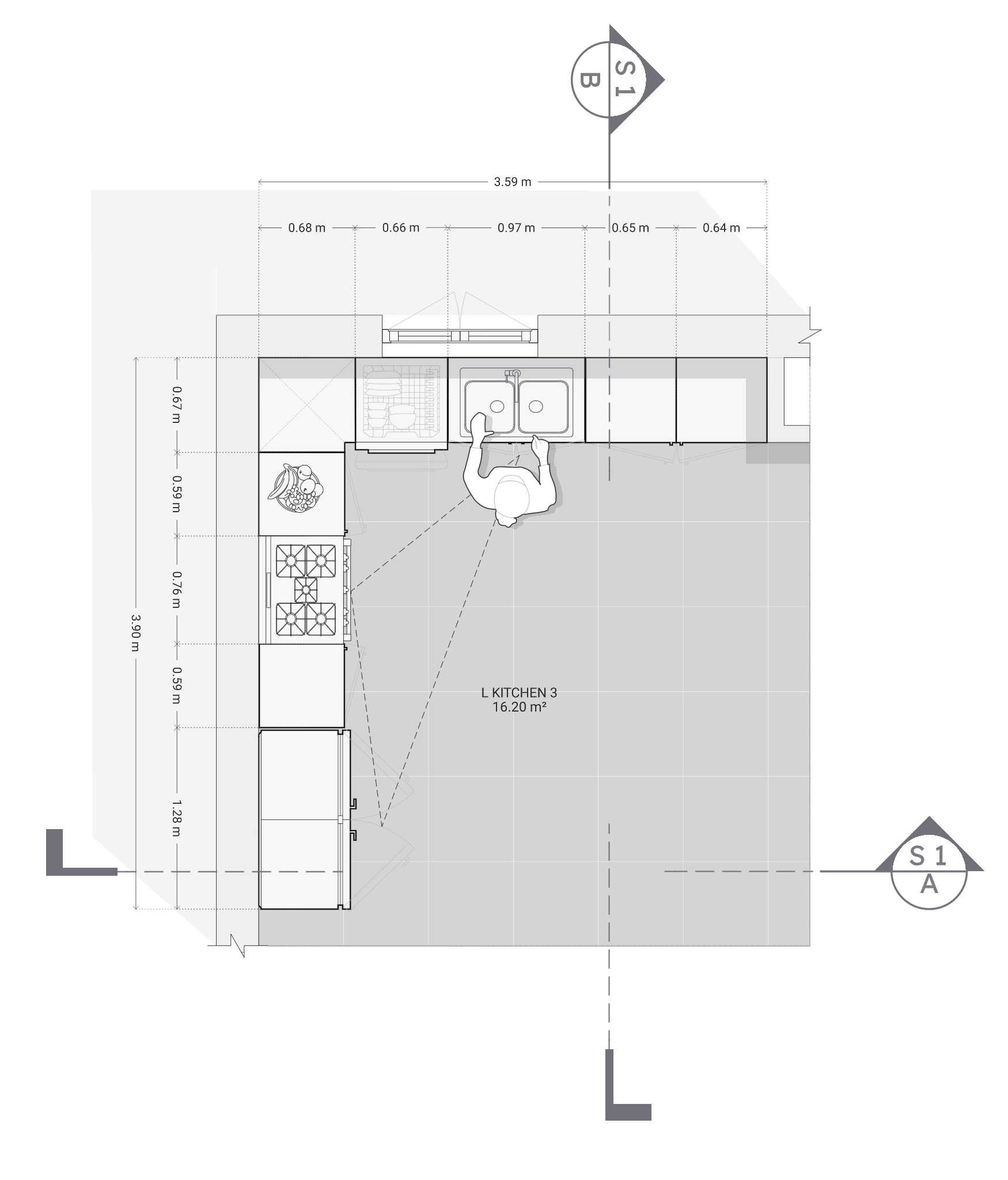 L-Shaped Kitchen Layout