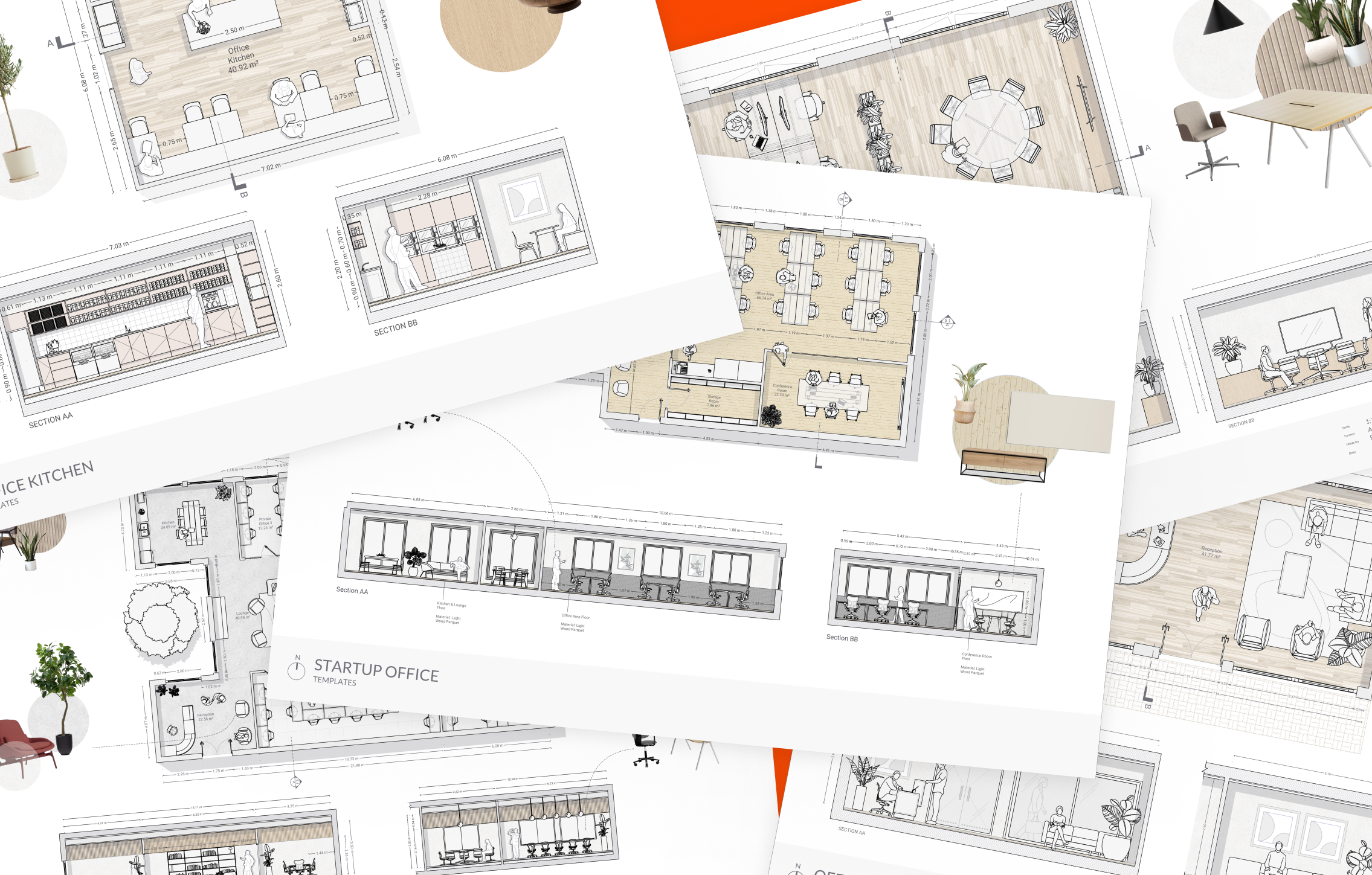 Examples of floor plan templates made in Rayon