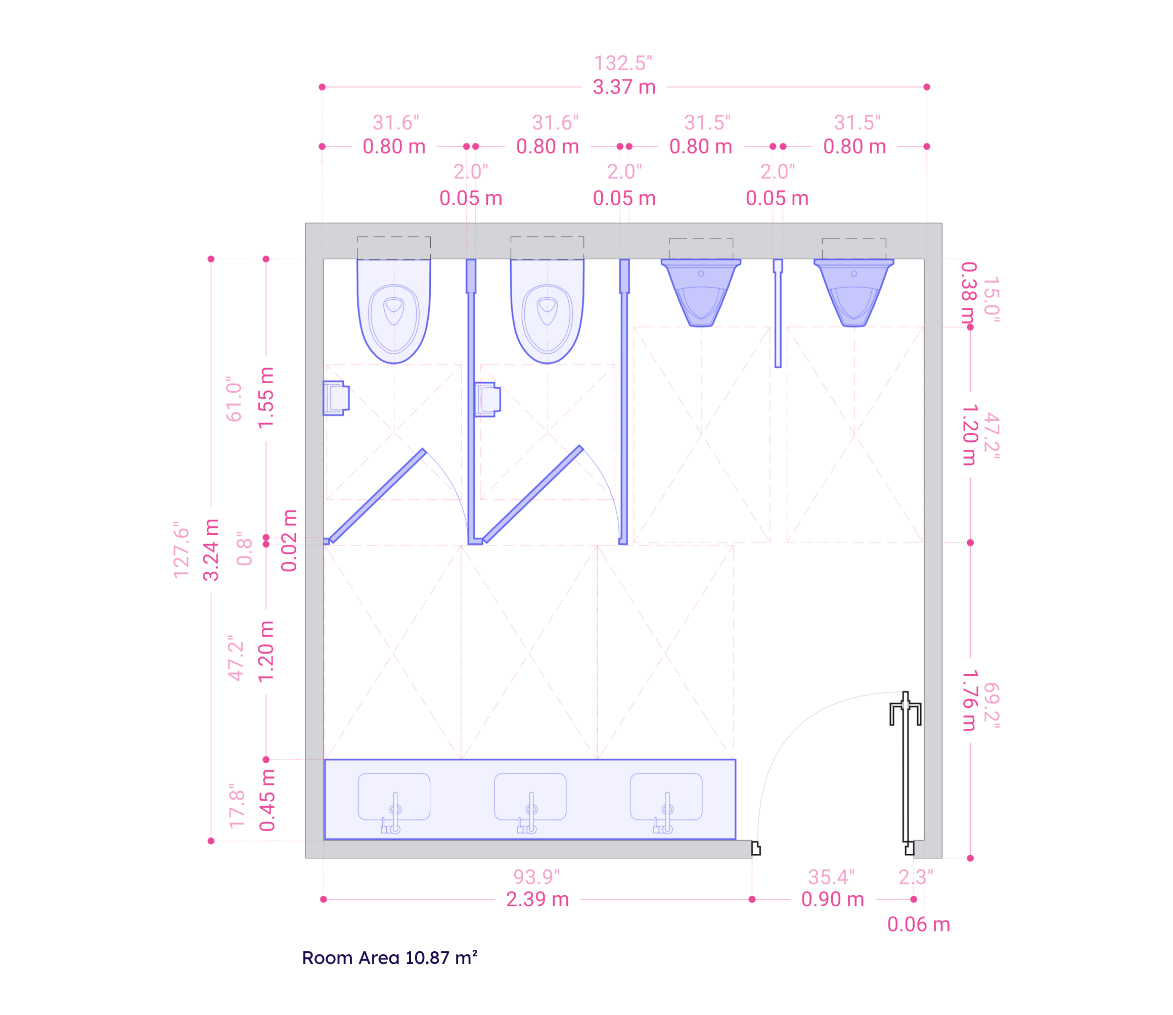 Stalls & Urinals in Public Restrooms