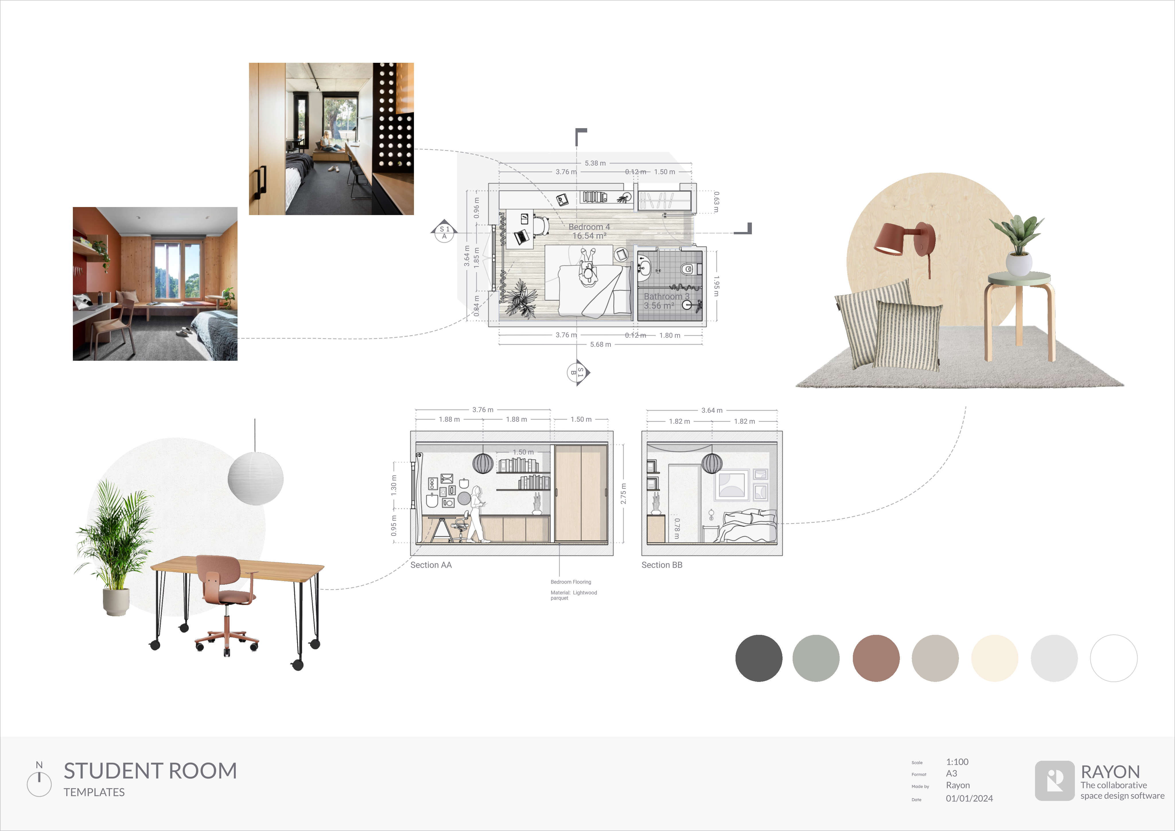 Student Bedroom Layout Template