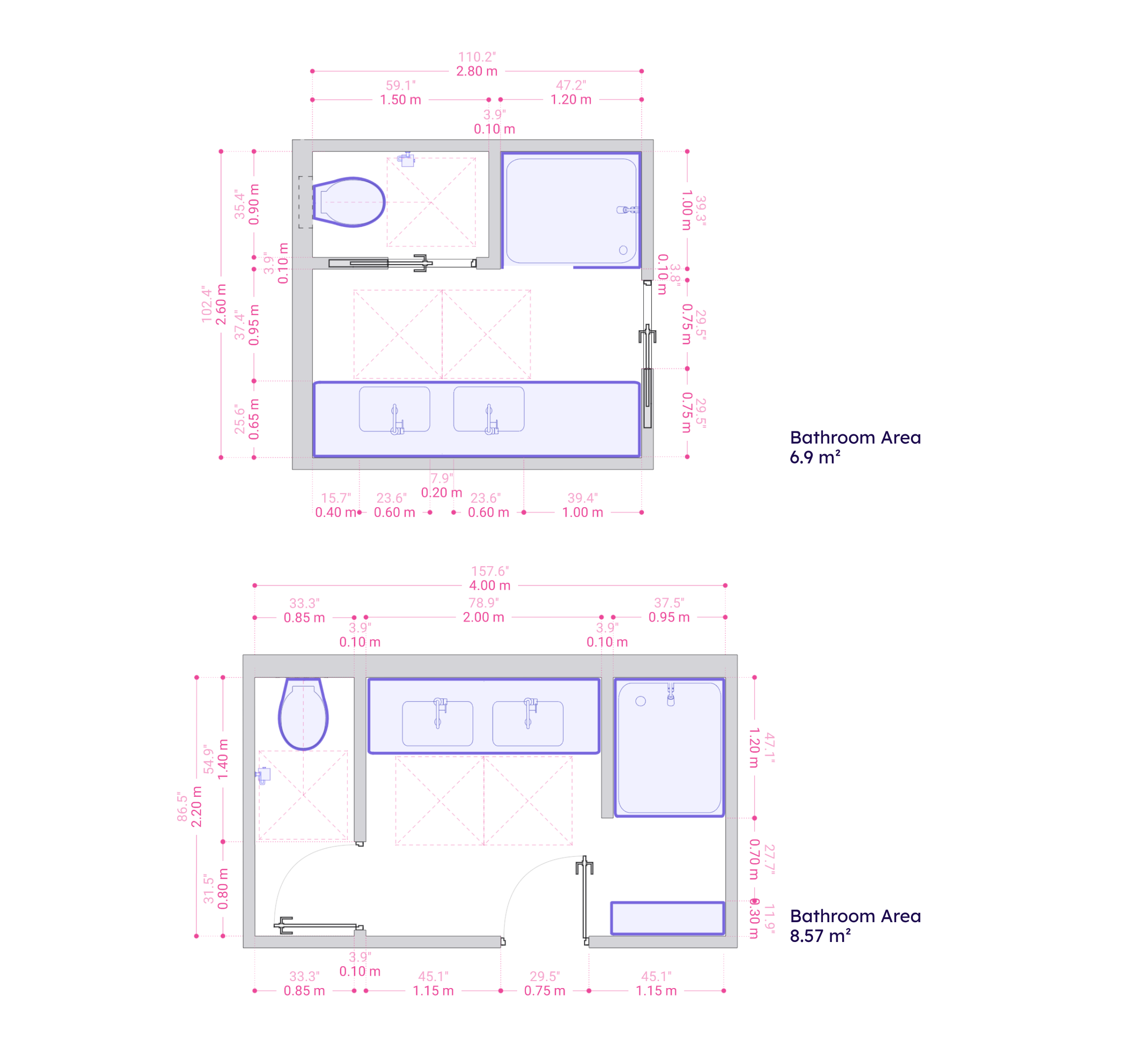 Separated Toilet Bathroom