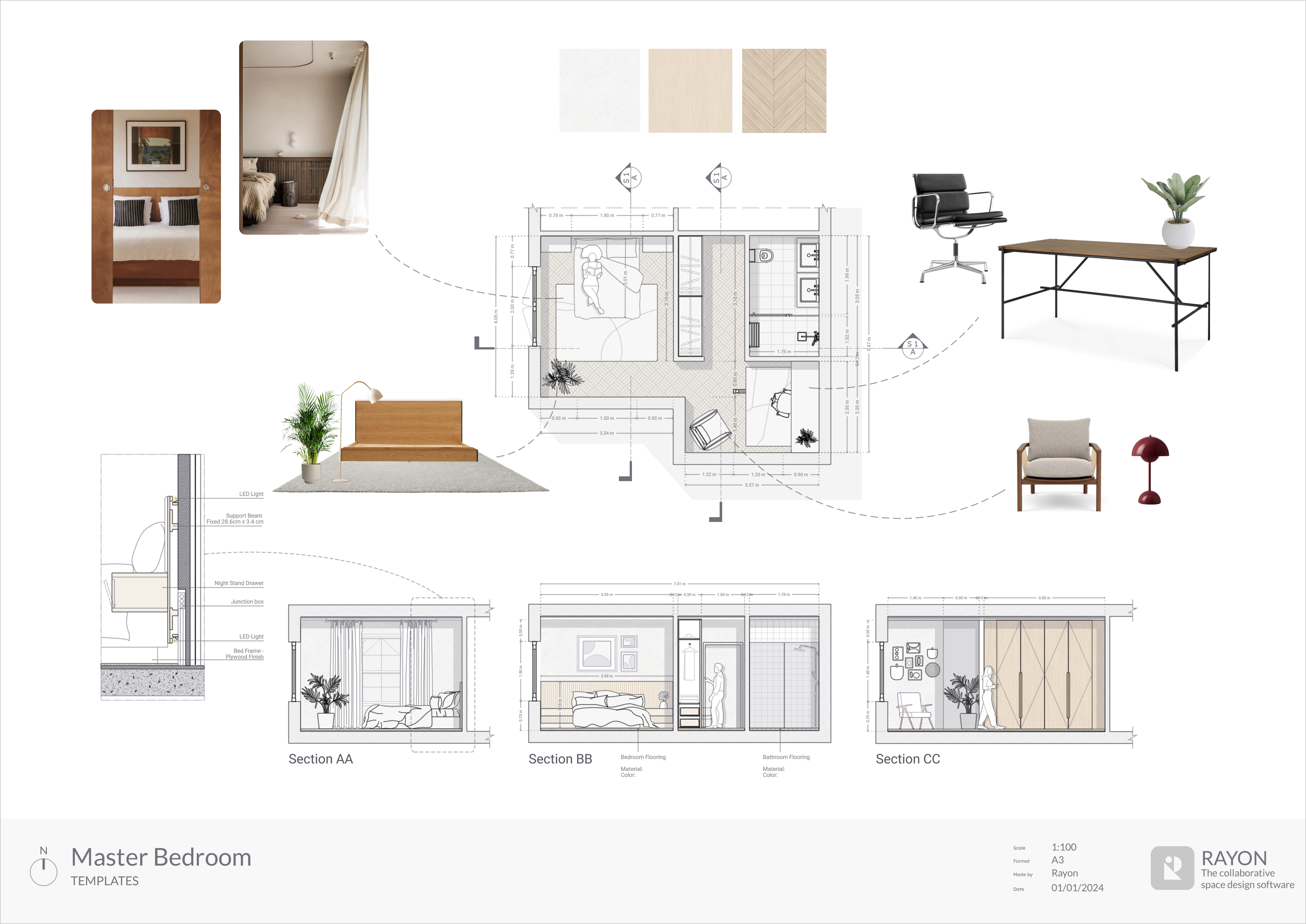 Master Bedroom Layout Template