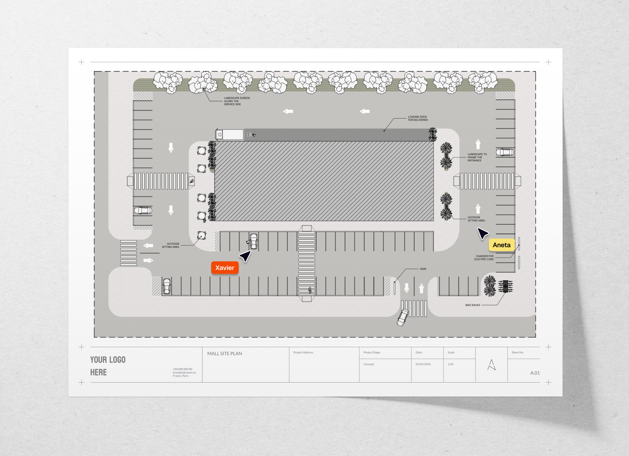 Mall / shopping center site plan