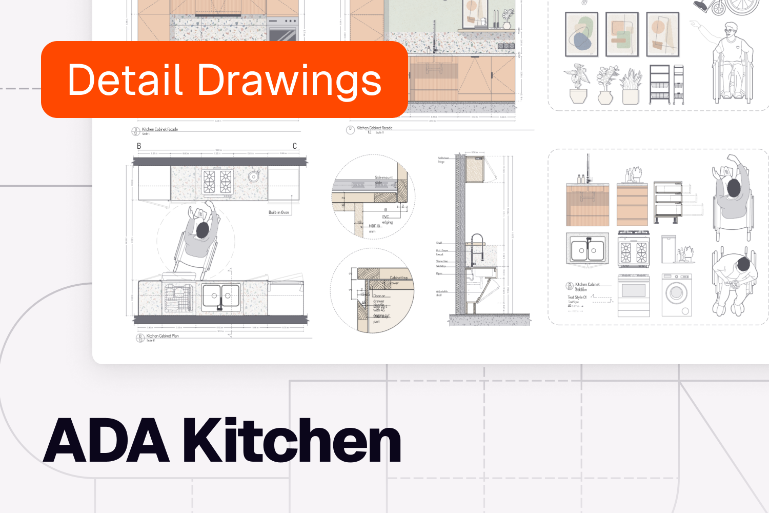 Template Millwork - ADA Kitchen Wheelchair Details