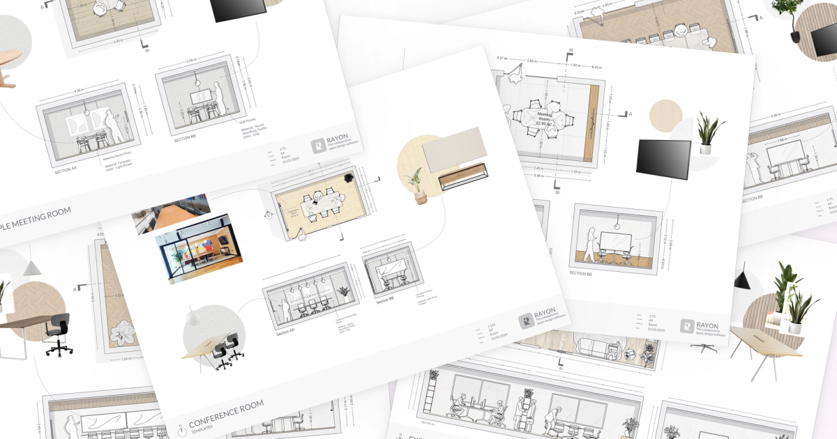 6 meeting & conference rooms layouts design templates Rayon Blog
