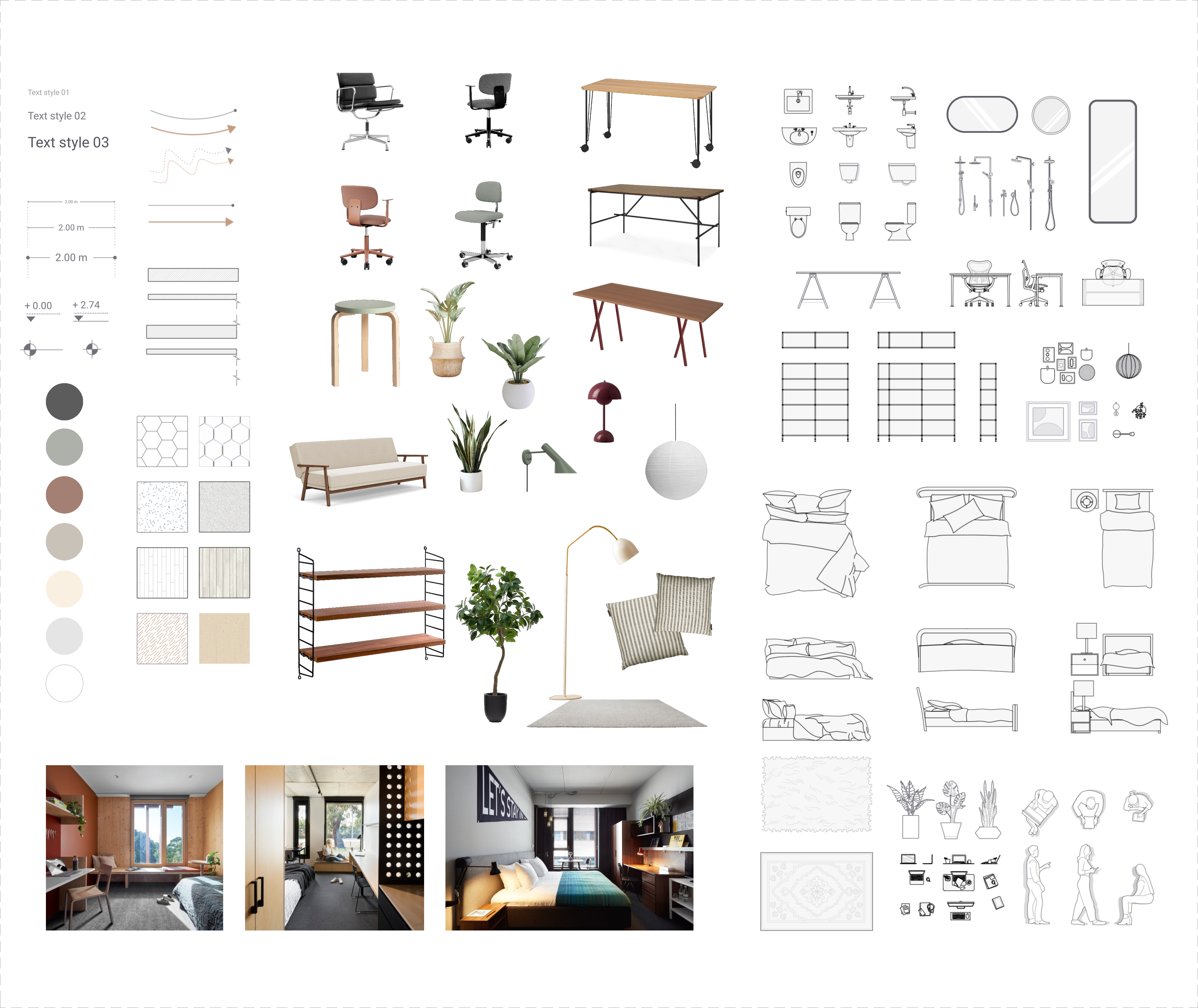 Student Bedroom Mood Board