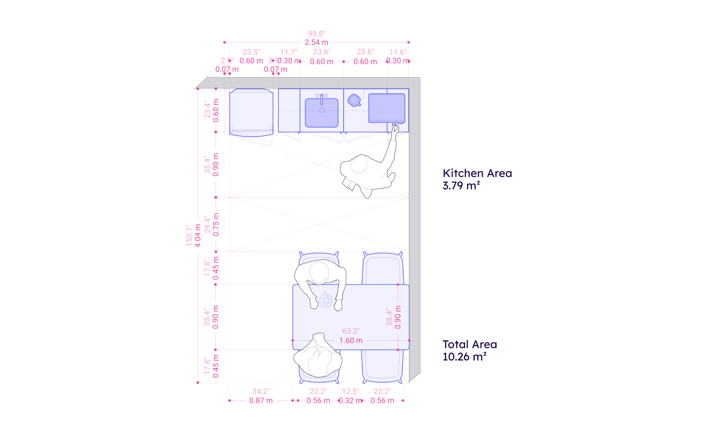 Single-Row Kitchenette