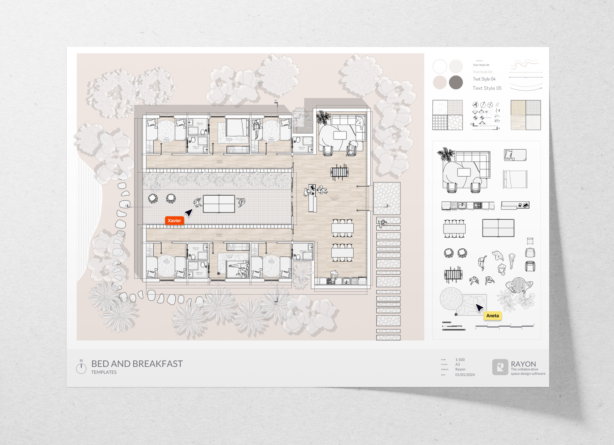 Floor plan - Bed & breakfast