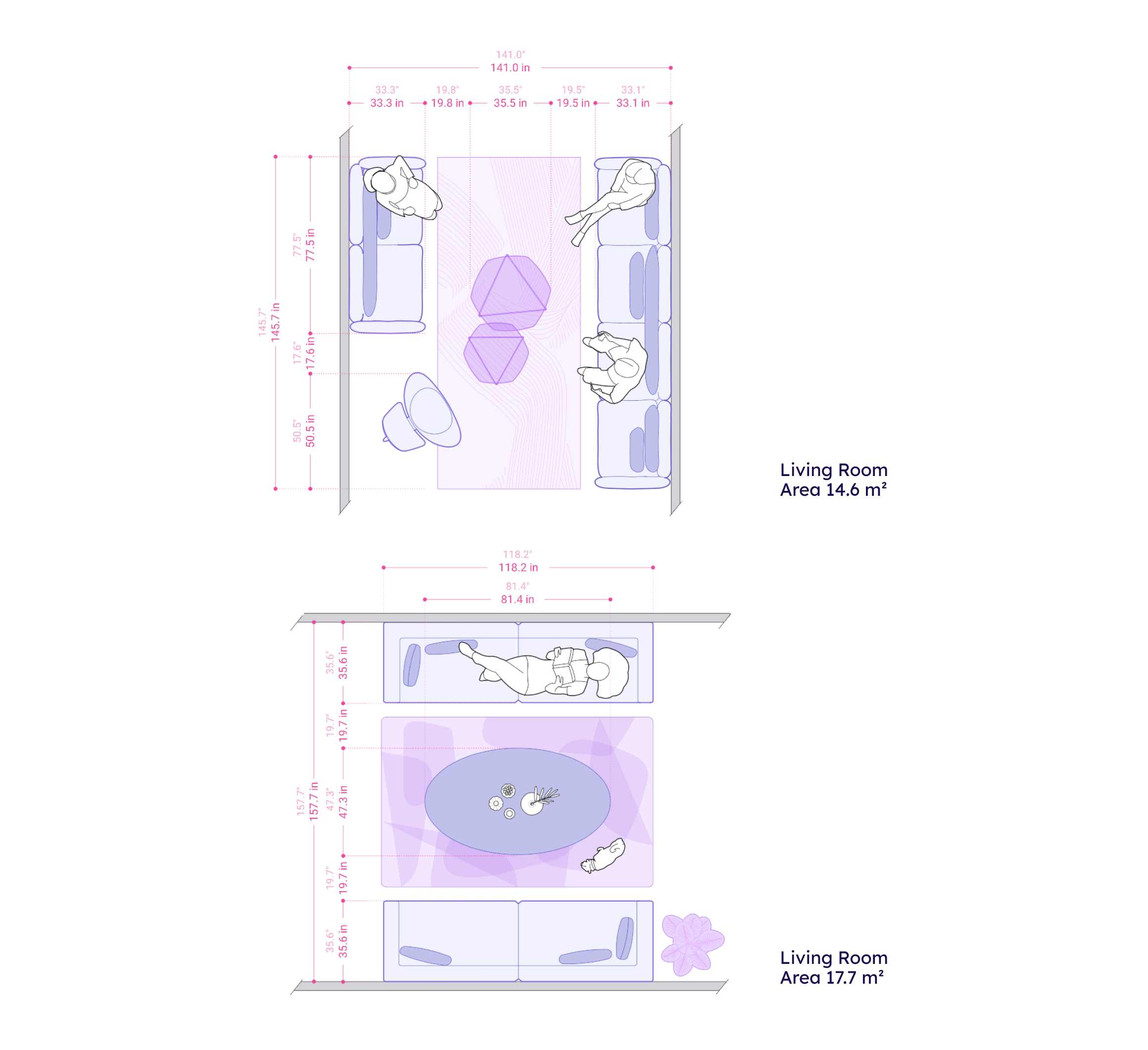 Parallel Layout Living Room