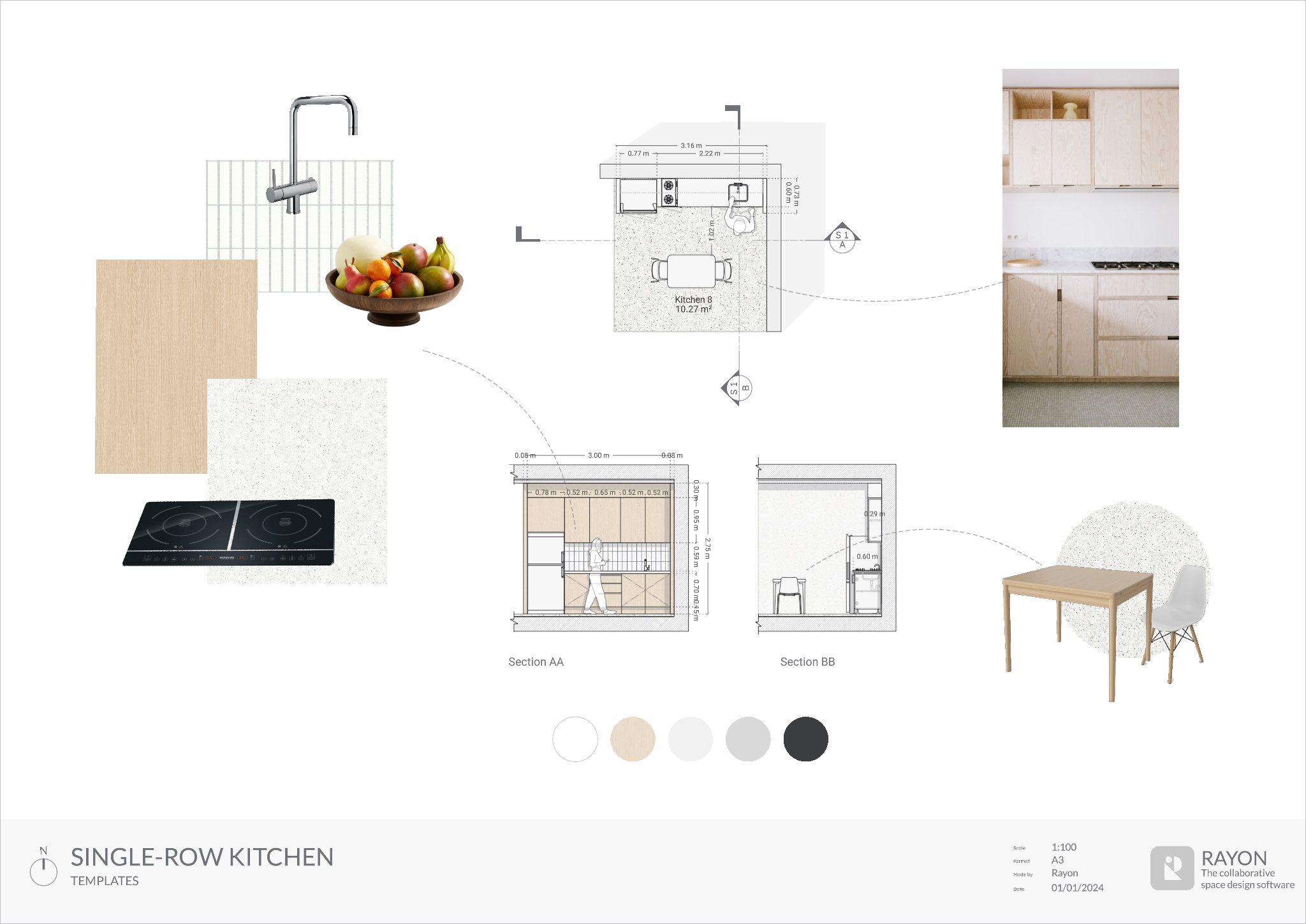 Single-Row Kitchen Template