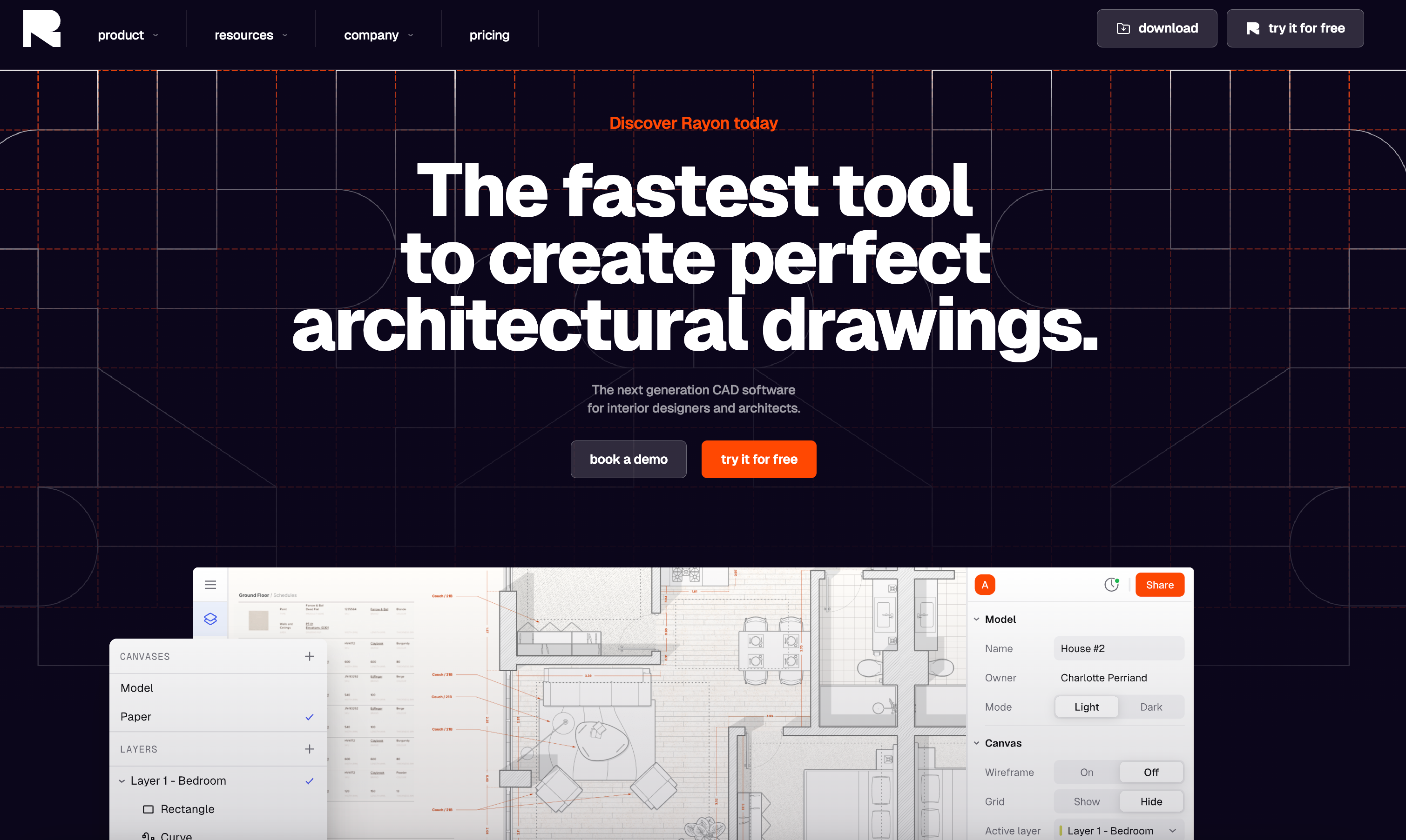 Rayon is a perfect alternative to Autocad that offers an intuitive, browser-based design experience,