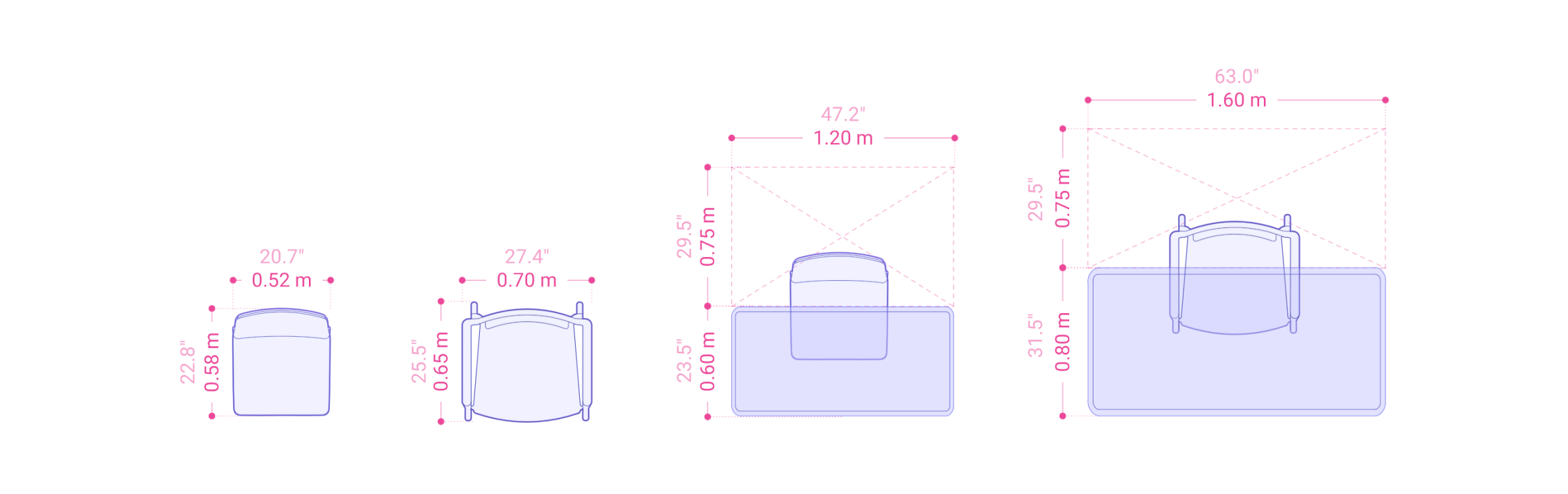 Desk & Chair Dimensions