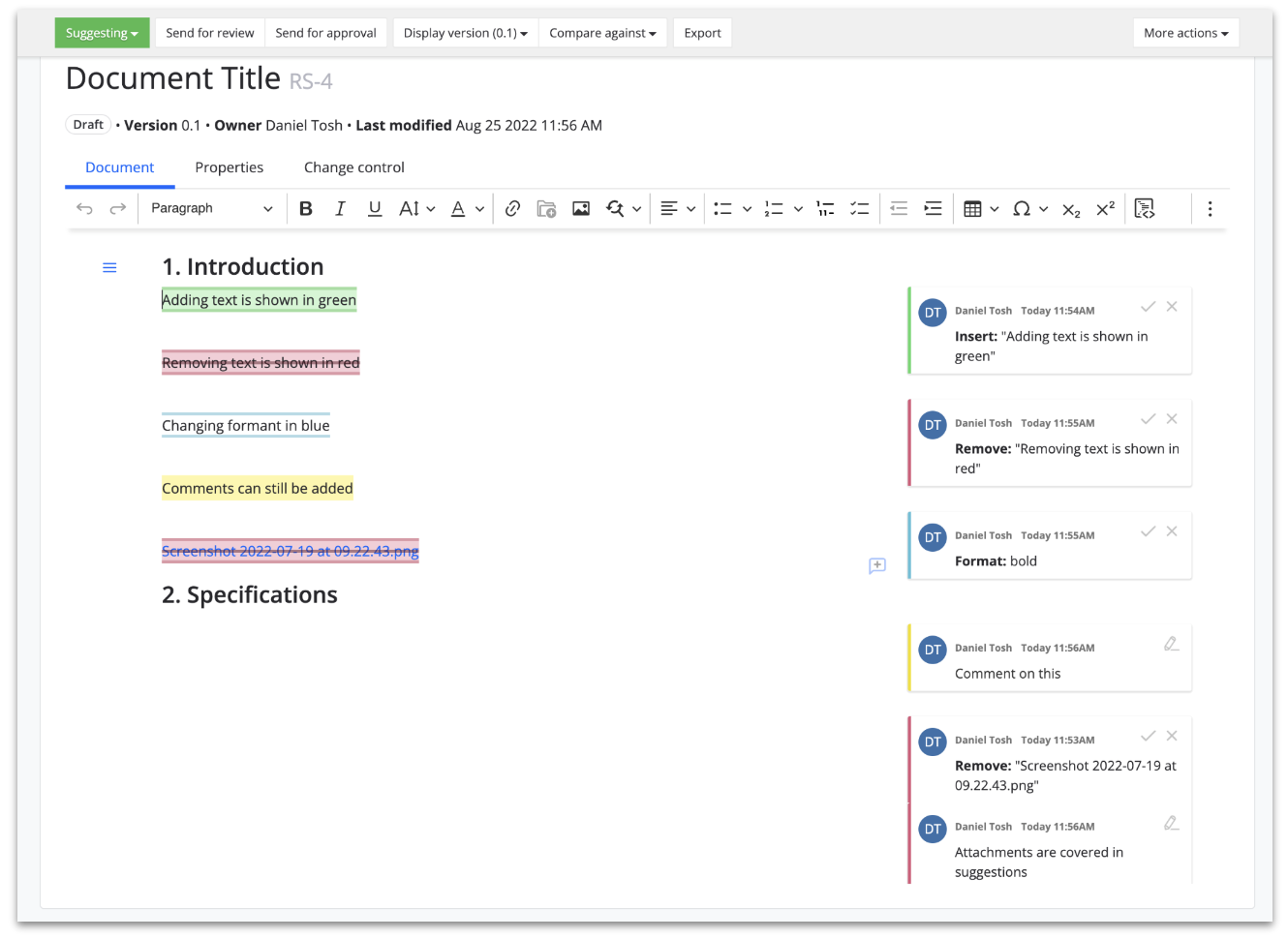 We just launched the best native document editor on the eQMS market