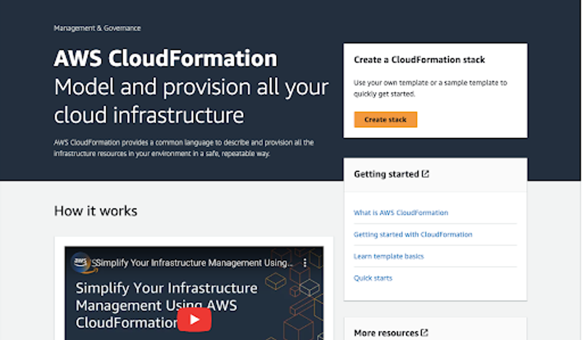 create a CloudFormation template for EKS