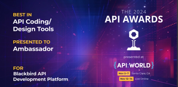 Blackbird wins best in coding and design at API world