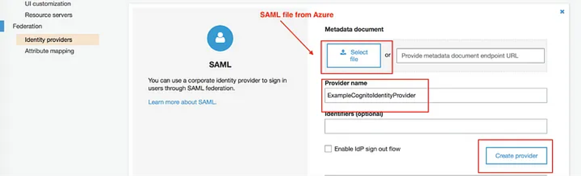 Azure AD Create Provider