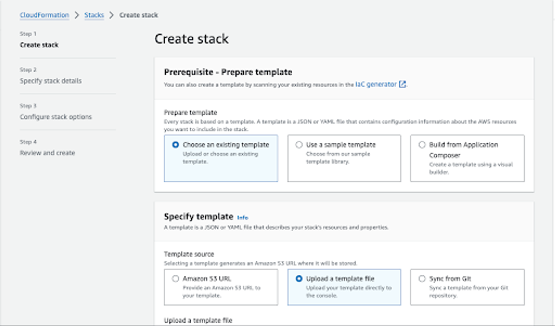 create a CloudFormation template for EKS