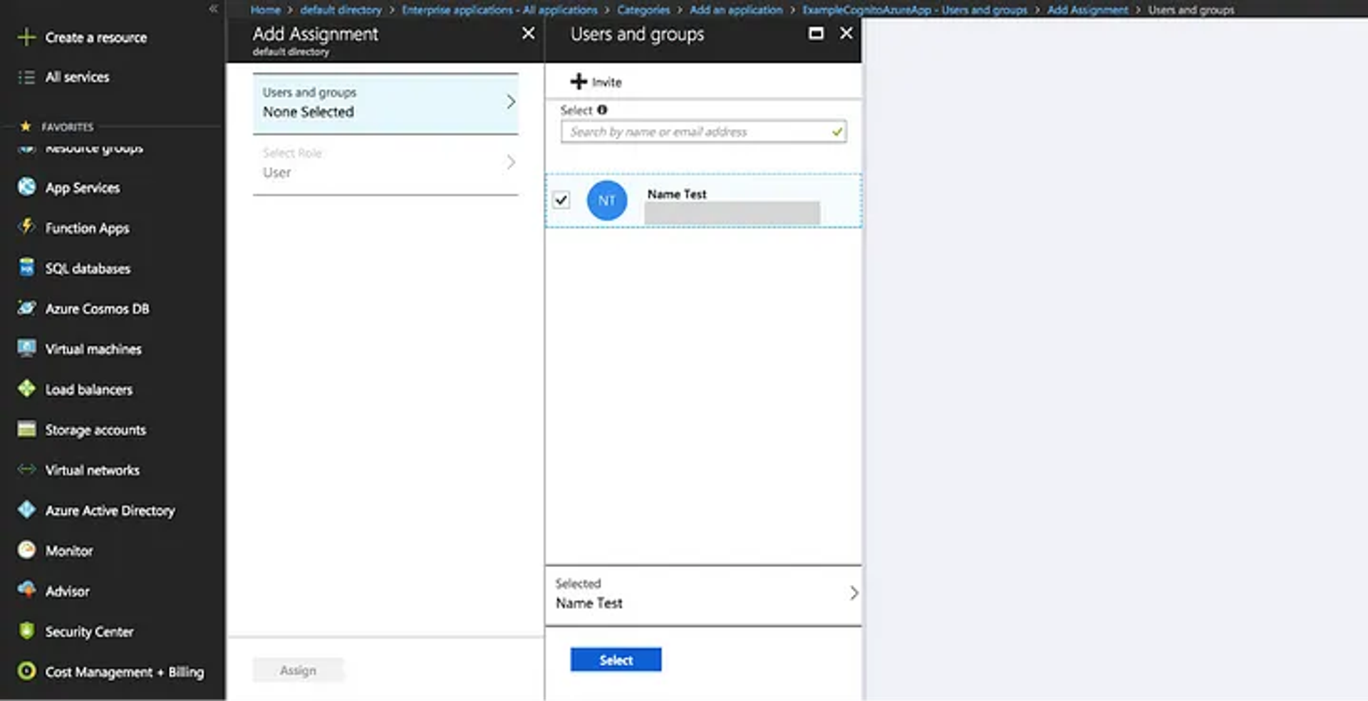 Azure AD account