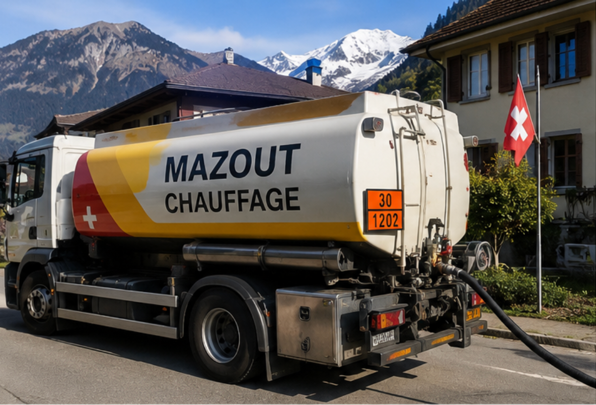 Photo camion de livraison de mazout