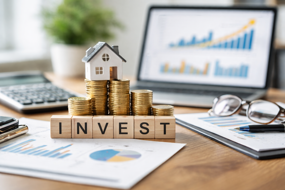 invest in real estate, image and money