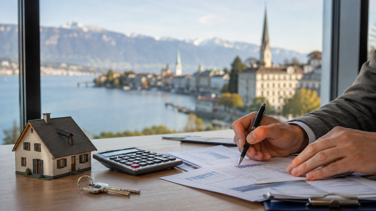 Signature d’un achat immobilier en Suisse par un frontalier français