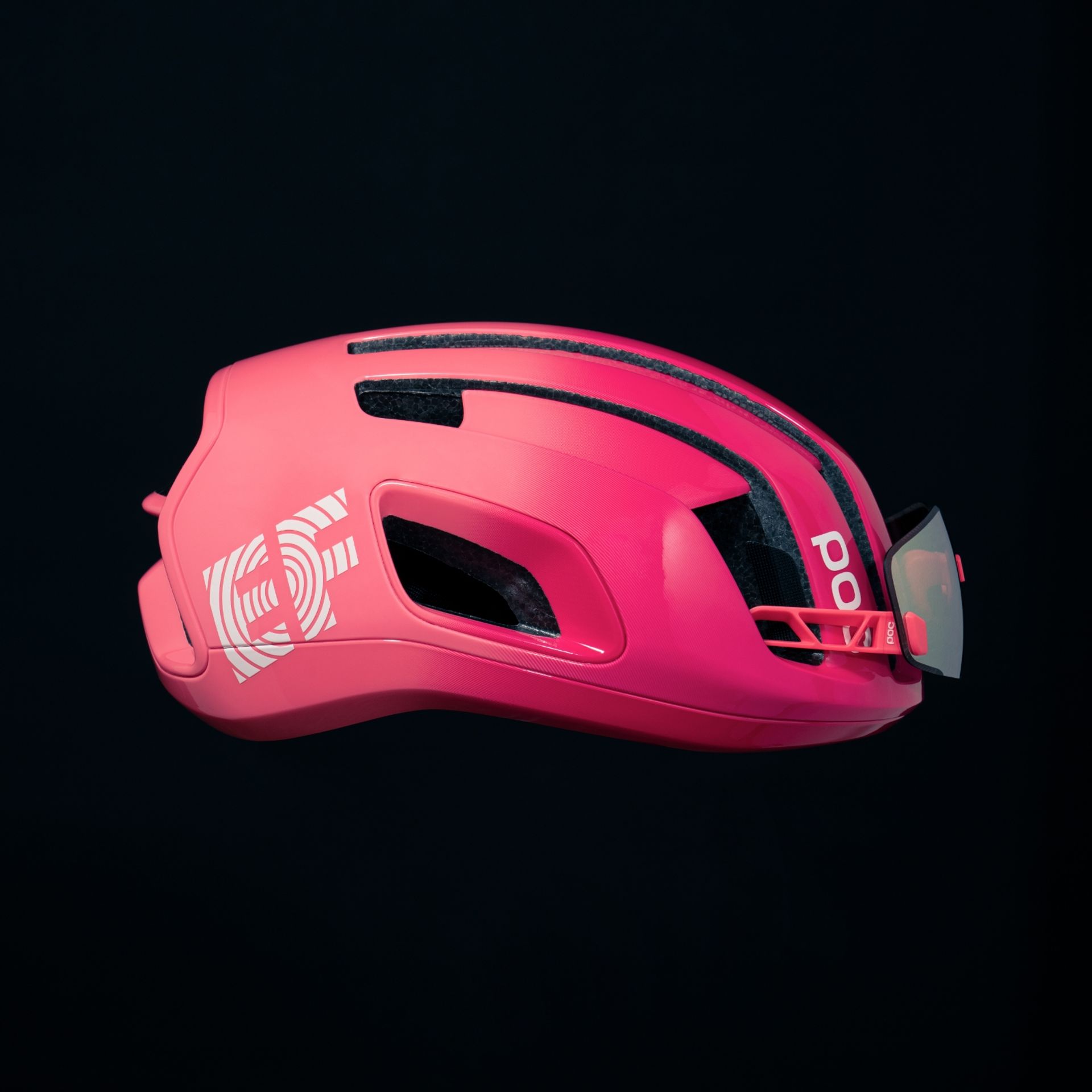 image of poc ef pro cycling cytal cycling helmet and elicit toric bike sunglasses