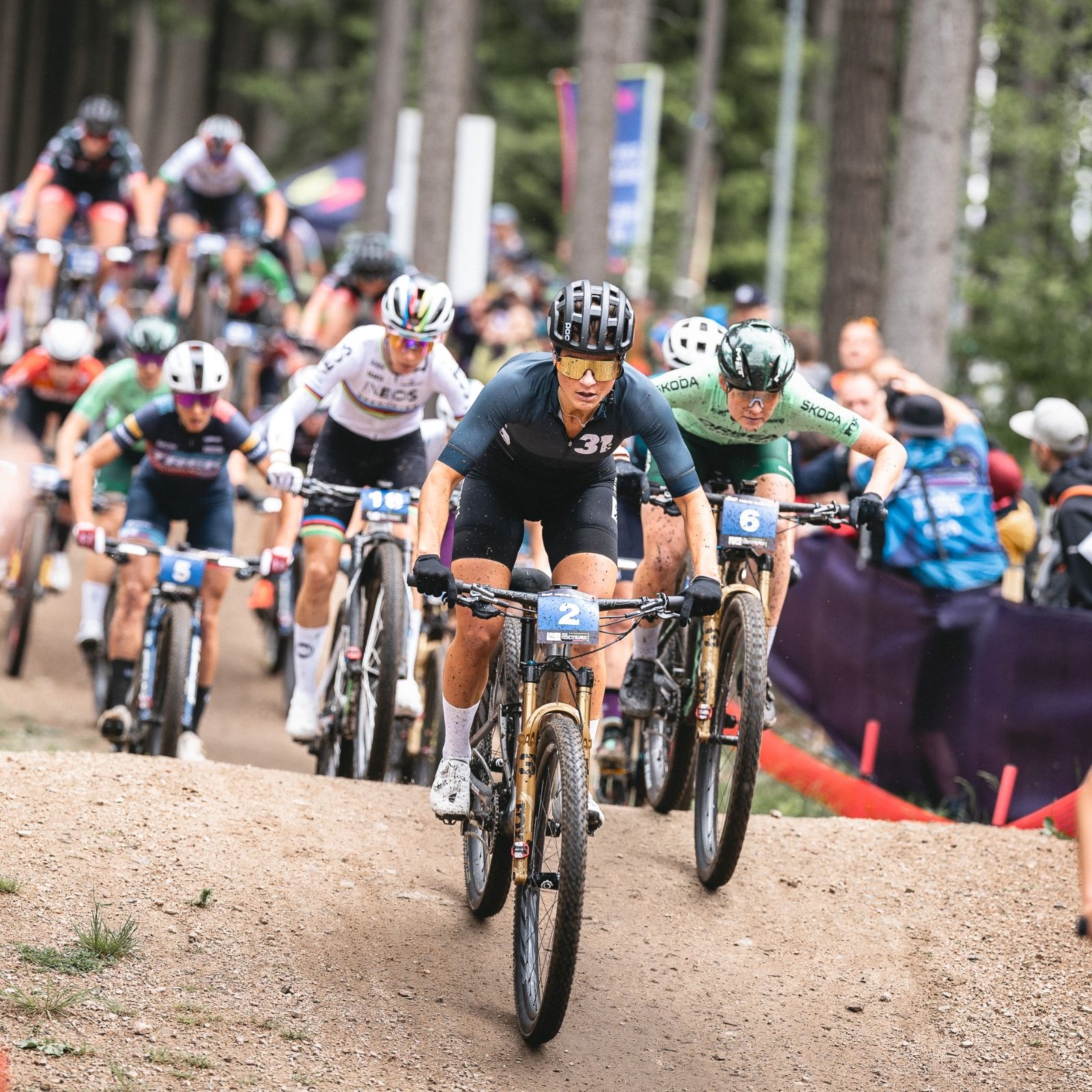 Image of Jenny Rissveds riding mountain