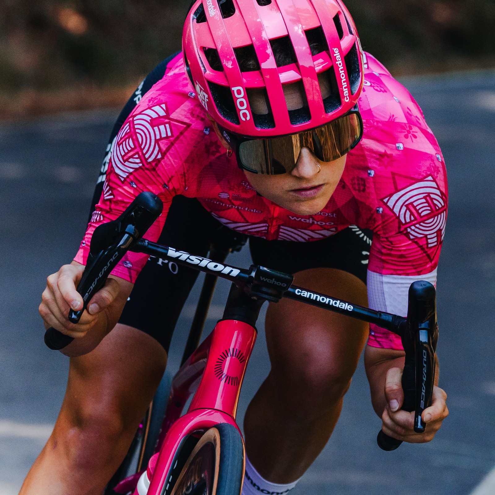 Image of EF Pro Cycling cyclist wearing the new POC Cytal Lite helmet