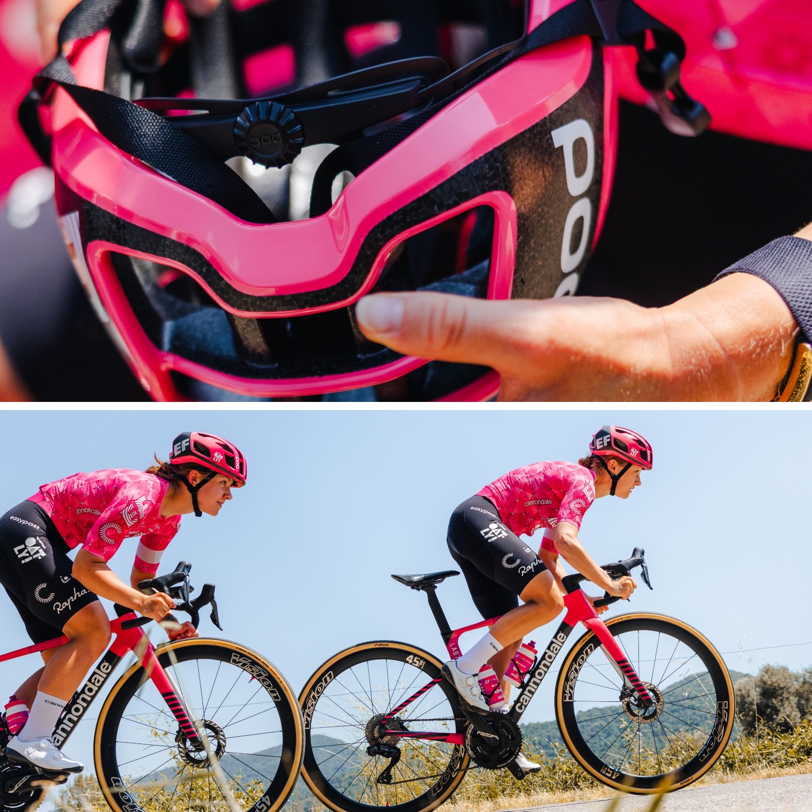 Images of EF Pro Cycling cyclists 