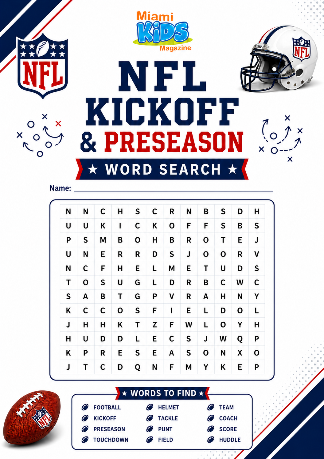 Sopa de letras de la NFL