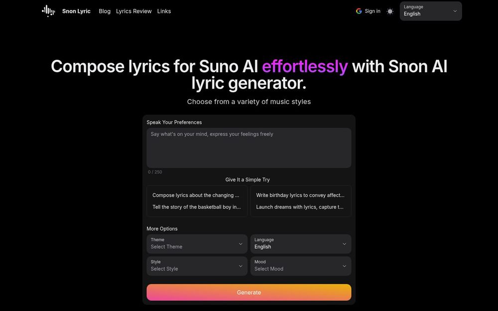 image of Snonlyric image of Snonlyric