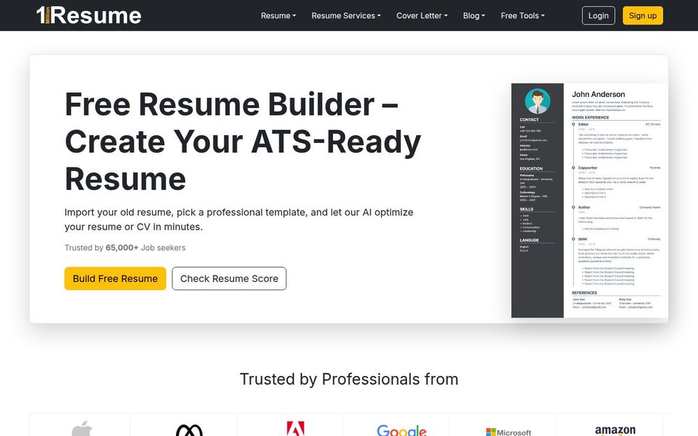 image of 1MillionResume image of 1MillionResume
