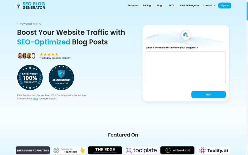 image of SEO Blog Generator image of SEO Blog Generator