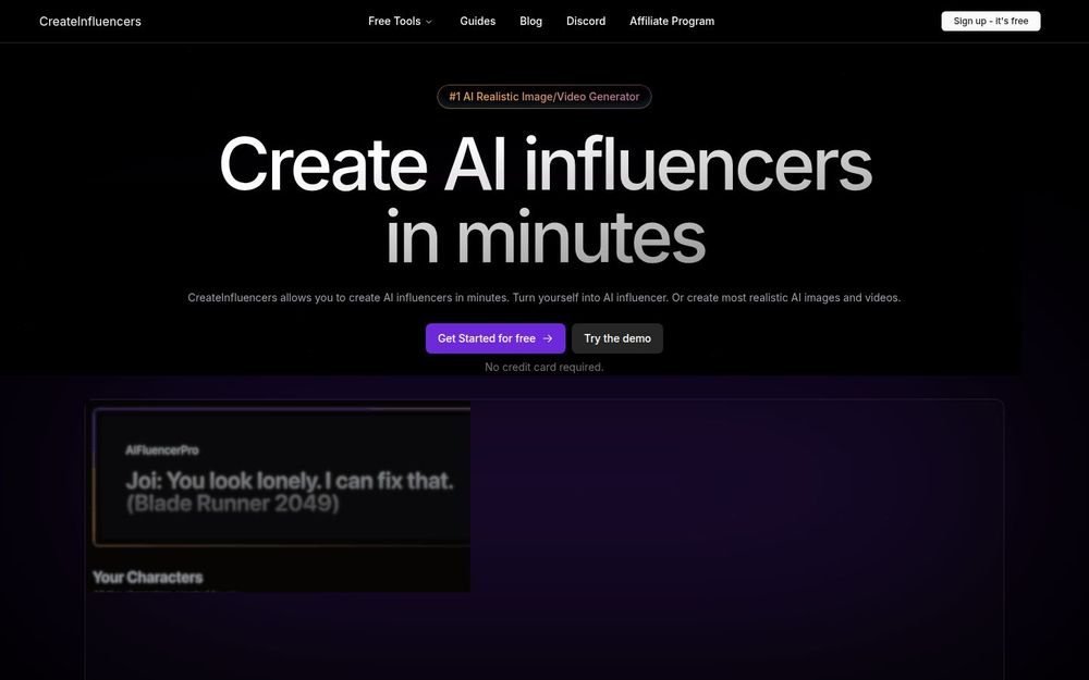 image of CreateInfluencers