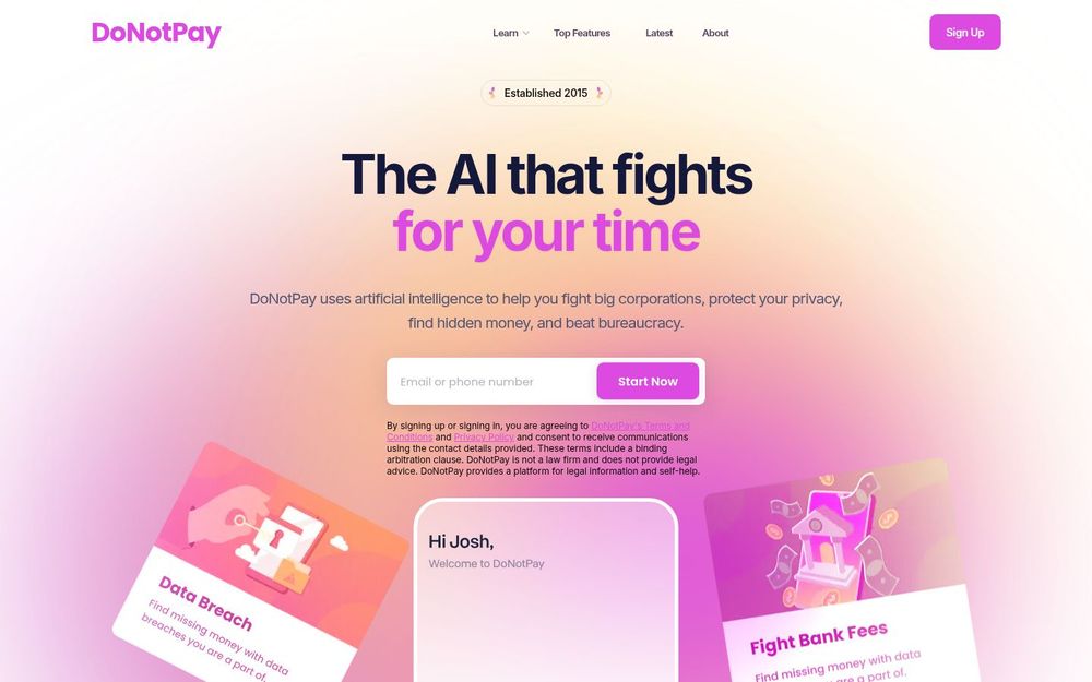 image of DoNotPay image of DoNotPay