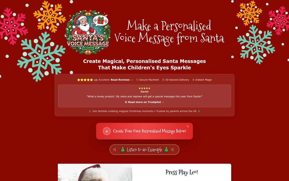 image of Santa Claus Voice Message image of Santa Claus Voice Message