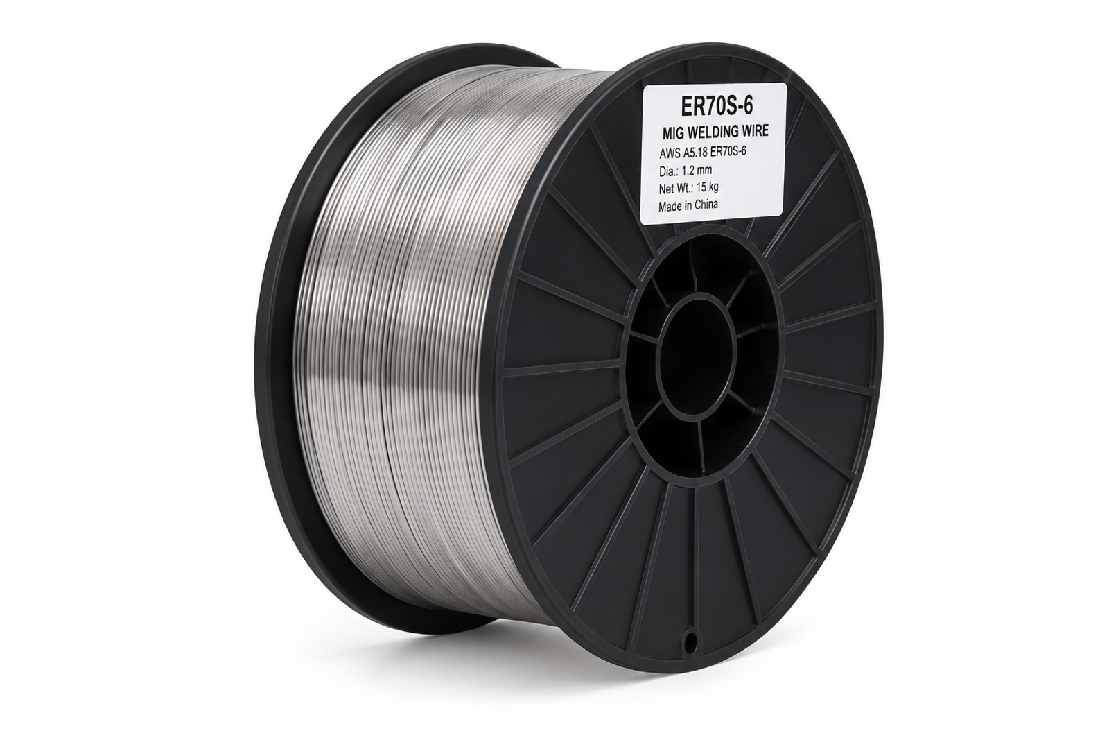 ER70S-6 copper-coated carbon steel welding wire supplied by Shanghai Vertex Alloy Co., Ltd β AWS A5.18 / GB/T 8110 ER50-6 / ISO 14341 G3Si1 MIG wire on spools and drums with 500 MPa deposited strength.
