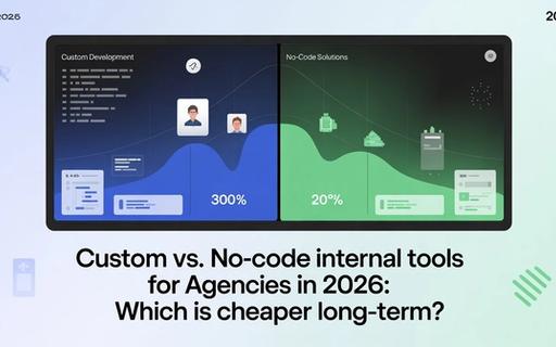 Custom vs. No-Code Internal Tools for Agencies in 2026: Which Is Cheaper Long-Term? 