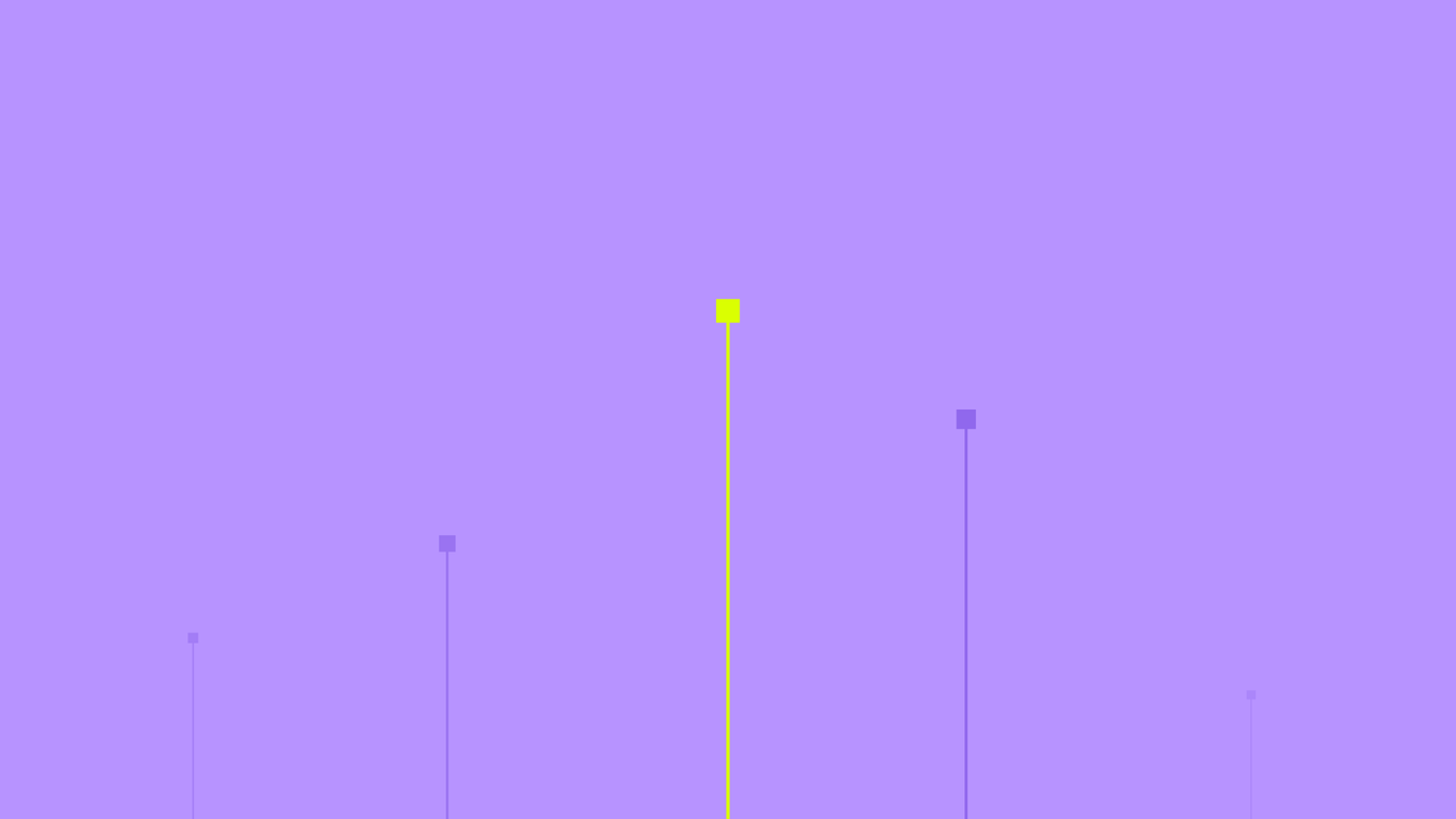Abstract purple and lime graphic for the Shuffle case study