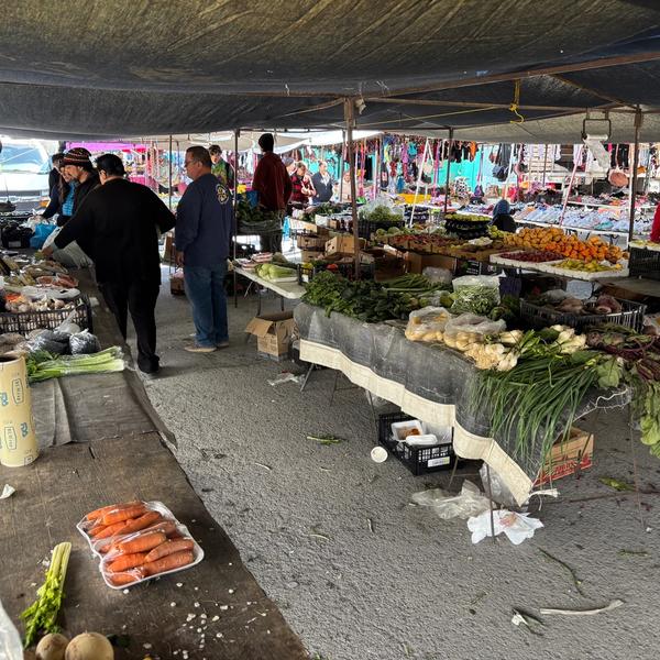 Tuesday market groceries 