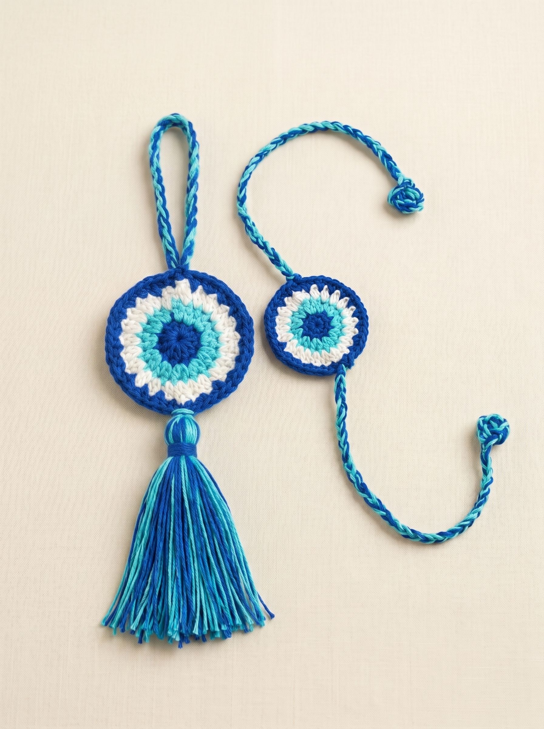 "Evil Eye Joda" Crochet Rakhi