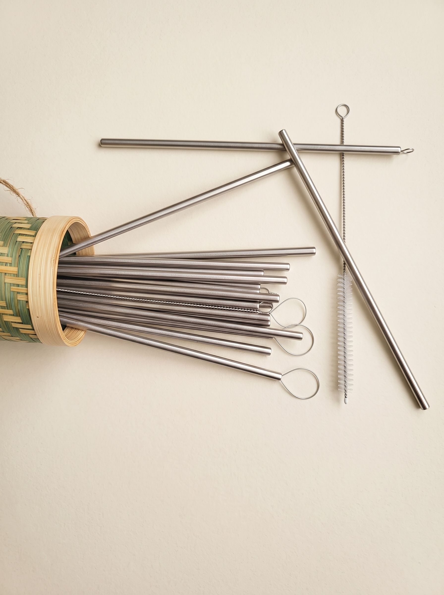 Reusable Stainless Steel Straw with Cleaning Brush