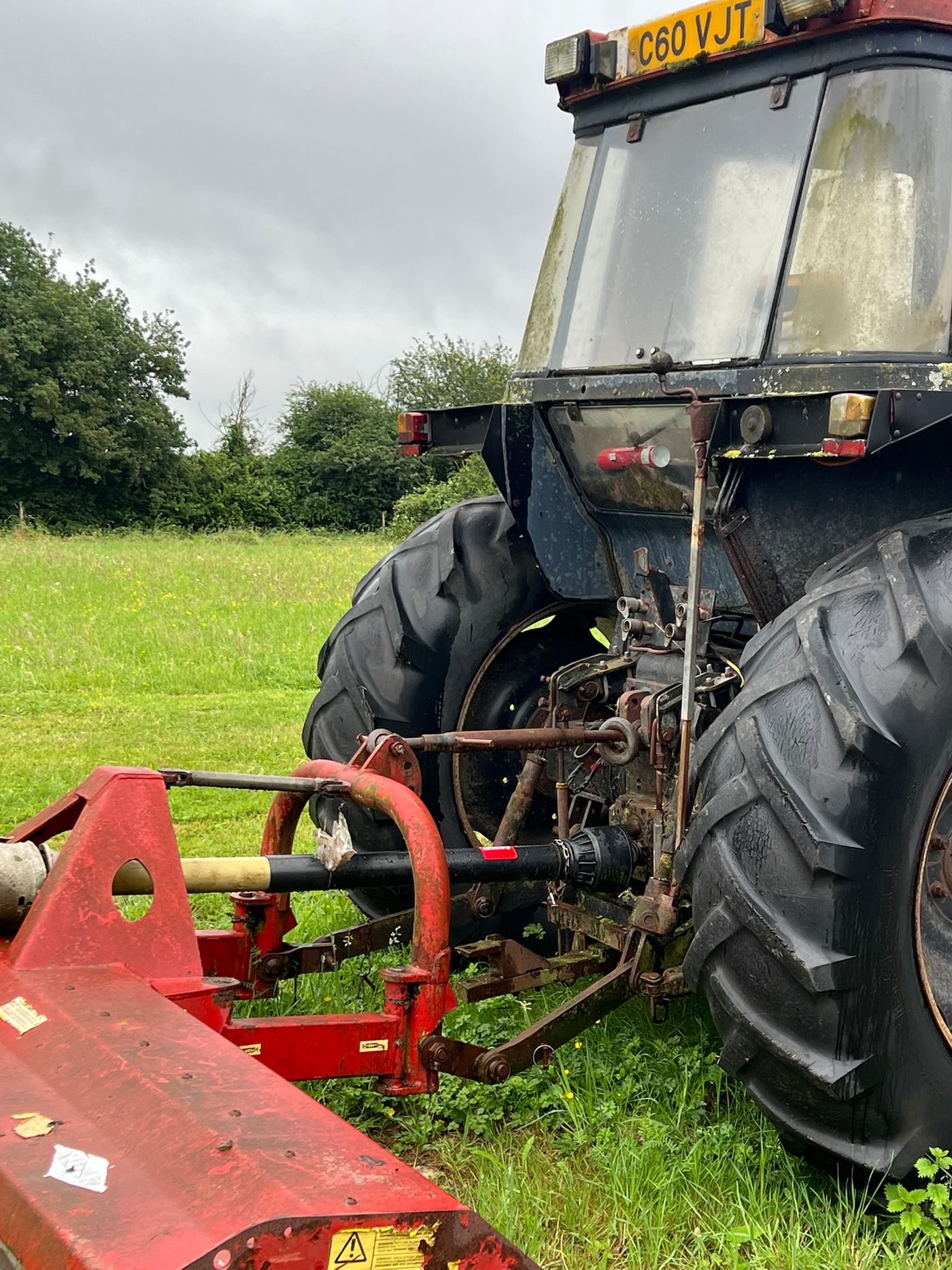 A 1985 Case 1H tractor at Tysall Farm Estate