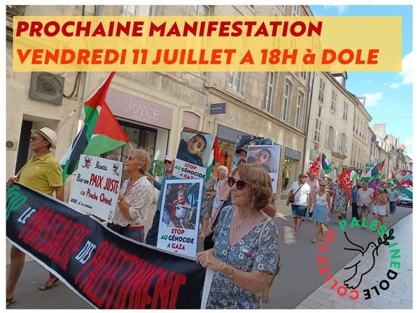 Manifestation pour Gaza - Collectif Palestine Dole
