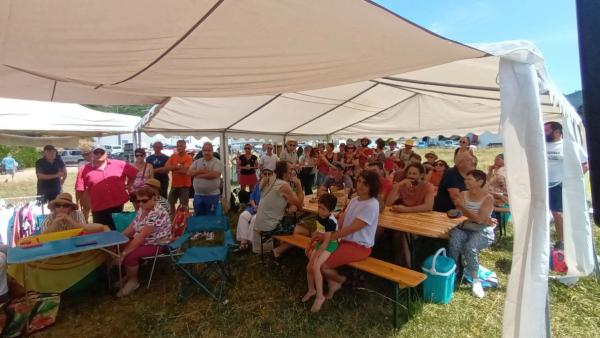 Rassemblement contre le projet de méga-usine à pellets à la zone des Mélincols