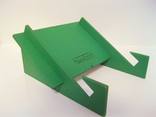 Laser cut Hacktisch laptop stands I designed way back