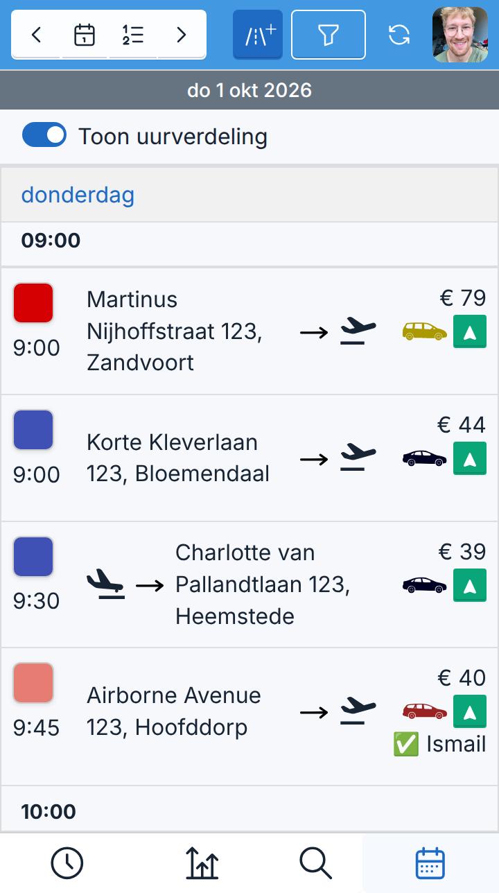 Dispatch dashboard agenda