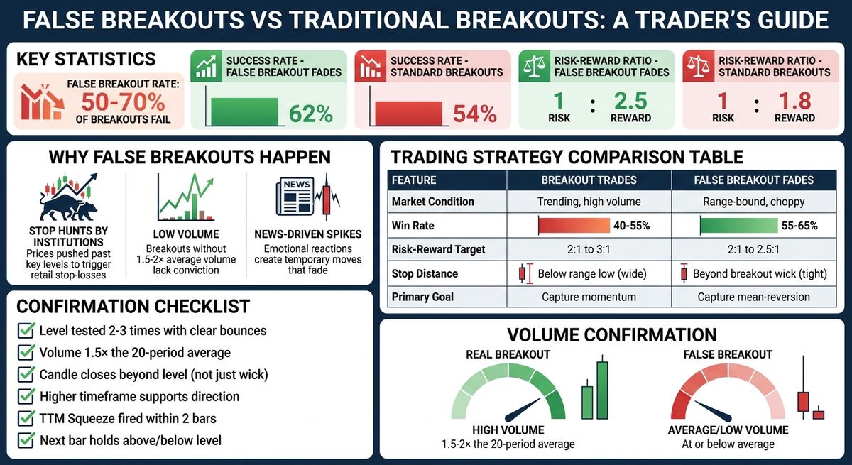 False Breakouts vs Traditional Breakouts: Success Rates and Trading Strategies