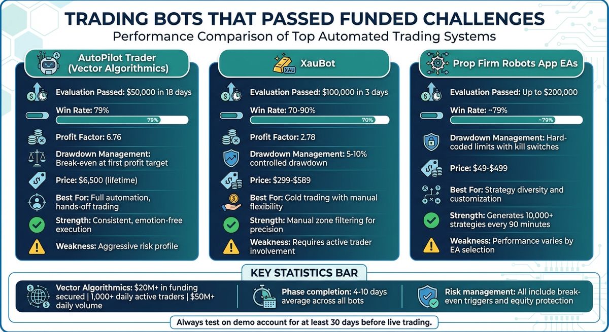 Comparación de Rendimiento de Bots de Trading: Tasa de Aciertos, Drawdown y Éxito en Financiamiento