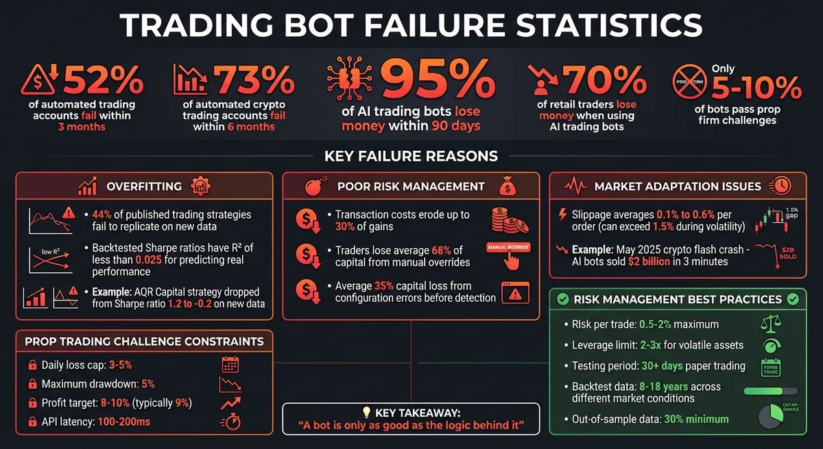 Why Trading Bots Fail: Key Statistics and Failure Rates